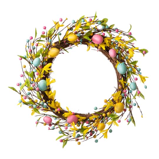 Glitzhome® 22" Easter Egg Wreath